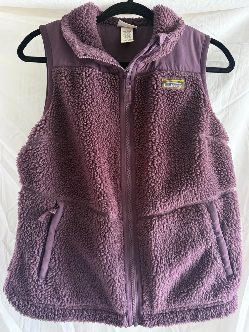 L.L. Bean Purple Sherpa Fleece Vest